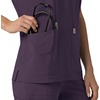 image:imageCarhartt Scrubs C13110 Womens Force CrossFlex Modern Fit Oversized VBlack Plum