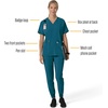 image:imageCarhartt Scrubs C13110 Womens Force CrossFlex Modern Fit Oversized VCaribbean