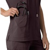 image:imageCarhartt Scrubs C13110 Womens Force CrossFlex Modern Fit Oversized VDark Sepia
