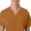 image:imageCarhartt Scrubs C13110 Womens Force CrossFlex Modern Fit Oversized VFox Brown