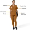 image:imageCarhartt Scrubs C13110 Womens Force CrossFlex Modern Fit Oversized VFox Brown