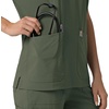 image:imageCarhartt Scrubs C13110 Womens Force CrossFlex Modern Fit Oversized VOlive