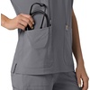image:imageCarhartt Scrubs C13110 Womens Force CrossFlex Modern Fit Oversized VPewter