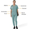 image:imageCarhartt Scrubs C13110 Womens Force CrossFlex Modern Fit Oversized VSummer Blue