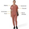 image:imageCarhartt Scrubs C13110 Womens Force CrossFlex Modern Fit Oversized VWildrose