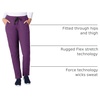 image:imageCarhartt Scrubs C51213 Womens Force Modern Fit Straight Leg PantEggplant