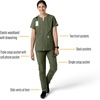 image:imageCarhartt Scrubs C51213 Womens Force Modern Fit Straight Leg PantOlive