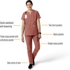 image:imageCarhartt Scrubs C51213 Womens Force Modern Fit Straight Leg PantWildrose