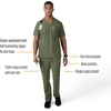 image:imageCarhartt Scrubs for Men Force Essentials Straight Leg Cargo Pants with 9 PocketsOlive
