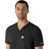 image:imageCarhartt Scrubs for Men Force Essentials VNeck Shirttail Tops with 4 PocketsBlack