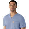 image:imageCarhartt Scrubs for Men Force Essentials VNeck Shirttail Tops with 4 PocketsCeil Blue