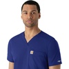 image:imageCarhartt Scrubs for Men Force Essentials VNeck Shirttail Tops with 4 PocketsGalaxy Blue