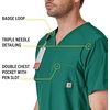 image:imageCarhartt Scrubs for Men Force Essentials VNeck Shirttail Tops with 4 PocketsHunter Green