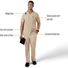 image:imageCarhartt Scrubs for Men Force Essentials VNeck Shirttail Tops with 4 PocketsKhaki