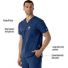 image:imageCarhartt Scrubs for Men Force Essentials VNeck Shirttail Tops with 4 PocketsNavy