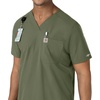 image:imageCarhartt Scrubs for Men Force Essentials VNeck Shirttail Tops with 4 PocketsOlive