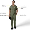 image:imageCarhartt Scrubs for Men Force Essentials VNeck Shirttail Tops with 4 PocketsOlive