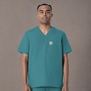 image:imageCarhartt Scrubs for Men Force Essentials VNeck Shirttail Tops with 4 PocketsTeal Blue