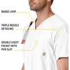 image:imageCarhartt Scrubs for Men Force Essentials VNeck Shirttail Tops with 4 PocketsWhite