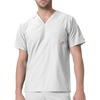 image:imageCarhartt Scrubs for Men Force Essentials VNeck Shirttail Tops with 4 PocketsWhite