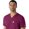 image:imageCarhartt Scrubs for Men Force Essentials VNeck Shirttail Tops with 4 PocketsWine