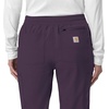 image:imageCarhartt Scrubs for Women Force CrossFlex Cargo Joggers Pants with Drawstring and 8 PocketsBlack Plum
