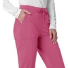 image:imageCarhartt Scrubs for Women Force CrossFlex Cargo Joggers Pants with Drawstring and 8 PocketsElectric Fuschia