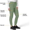 image:imageCarhartt Scrubs for Women Force CrossFlex Cargo Joggers Pants with Drawstring and 8 PocketsGreen Slate