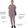 image:imageCarhartt Scrubs for Women Force CrossFlex Cargo Joggers Pants with Drawstring and 8 PocketsLavender Mist