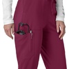 image:imageCarhartt Scrubs for Women Force CrossFlex Cargo Joggers Pants with Drawstring and 8 PocketsWine