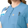 image:imageCarhartt Scrubs for Women Force CrossFlex Panel VNeck Tops with 3 PocketsAzure Blue