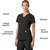 image:imageCarhartt Scrubs for Women Force CrossFlex Panel VNeck Tops with 3 PocketsBlack