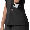 image:imageCarhartt Scrubs for Women Force CrossFlex Panel VNeck Tops with 3 PocketsBlack