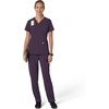 image:imageCarhartt Scrubs for Women Force CrossFlex Panel VNeck Tops with 3 PocketsBlack Plum