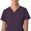 image:imageCarhartt Scrubs for Women Force CrossFlex Panel VNeck Tops with 3 PocketsBlack Plum