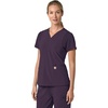 image:imageCarhartt Scrubs for Women Force CrossFlex Panel VNeck Tops with 3 PocketsBlack Plum