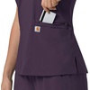 image:imageCarhartt Scrubs for Women Force CrossFlex Panel VNeck Tops with 3 PocketsBlack Plum
