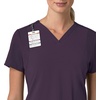 image:imageCarhartt Scrubs for Women Force CrossFlex Panel VNeck Tops with 3 PocketsBlack Plum