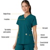 image:imageCarhartt Scrubs for Women Force CrossFlex Panel VNeck Tops with 3 PocketsCaribbean