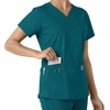 image:imageCarhartt Scrubs for Women Force CrossFlex Panel VNeck Tops with 3 PocketsCaribbean