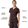 image:imageCarhartt Scrubs for Women Force CrossFlex Panel VNeck Tops with 3 PocketsDark Sepia