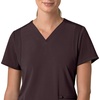 image:imageCarhartt Scrubs for Women Force CrossFlex Panel VNeck Tops with 3 PocketsDark Sepia