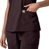 image:imageCarhartt Scrubs for Women Force CrossFlex Panel VNeck Tops with 3 PocketsDark Sepia