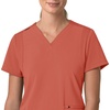 image:imageCarhartt Scrubs for Women Force CrossFlex Panel VNeck Tops with 3 PocketsDusty Cedar
