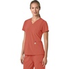 image:imageCarhartt Scrubs for Women Force CrossFlex Panel VNeck Tops with 3 PocketsDusty Cedar