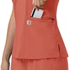 image:imageCarhartt Scrubs for Women Force CrossFlex Panel VNeck Tops with 3 PocketsDusty Cedar