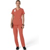 image:imageCarhartt Scrubs for Women Force CrossFlex Panel VNeck Tops with 3 PocketsDusty Cedar
