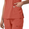 image:imageCarhartt Scrubs for Women Force CrossFlex Panel VNeck Tops with 3 PocketsDusty Cedar