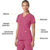image:imageCarhartt Scrubs for Women Force CrossFlex Panel VNeck Tops with 3 PocketsElectric Fuschia