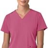 image:imageCarhartt Scrubs for Women Force CrossFlex Panel VNeck Tops with 3 PocketsElectric Fuschia